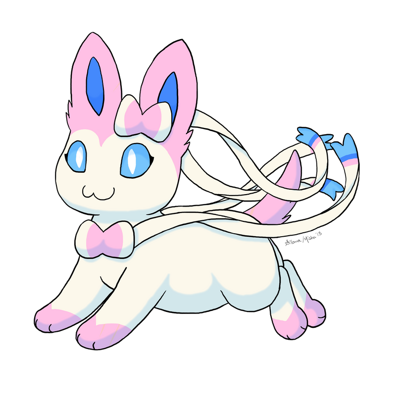 How To Draw Cute Chibi Kawaii Sylveon From Pokemon In Easy Step By Step ...