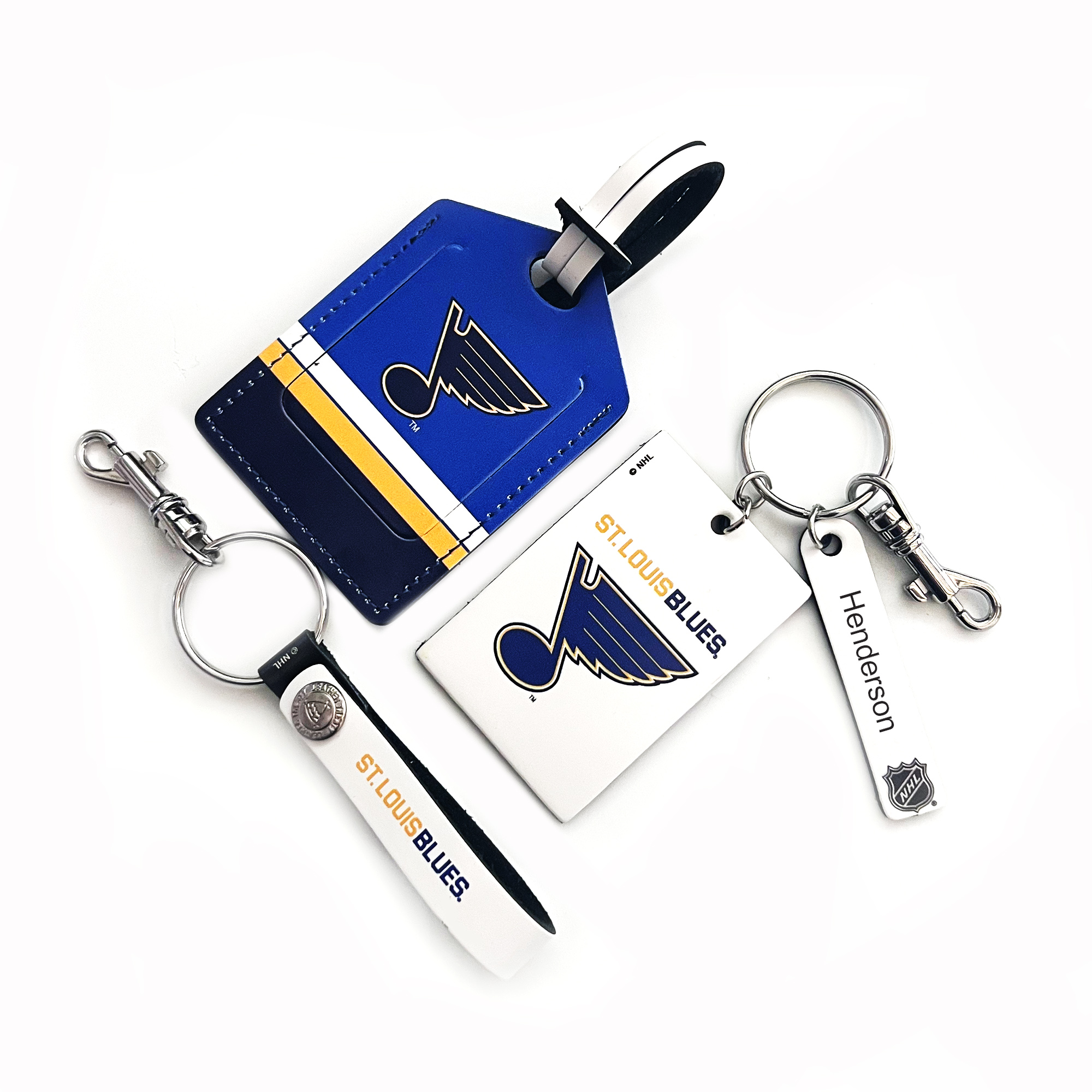 St. Louis Blues - Leather Three-Piece Gift Pack with Personalized Tag