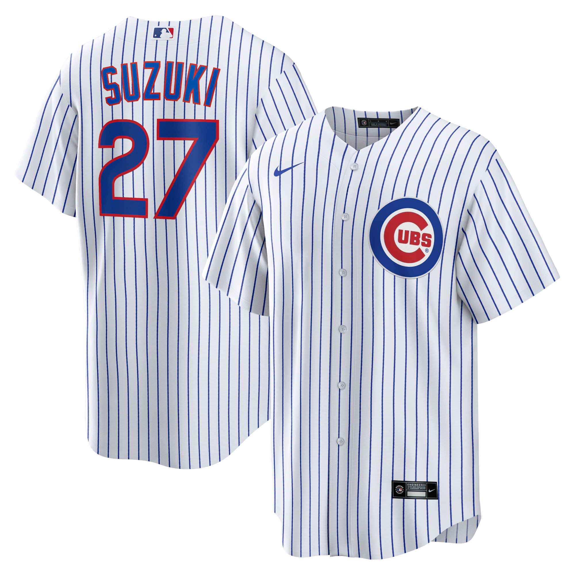 Men's Nike Seiya Suzuki White Chicago Cubs Home Replica Jersey