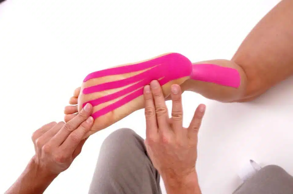 taping feet for sports