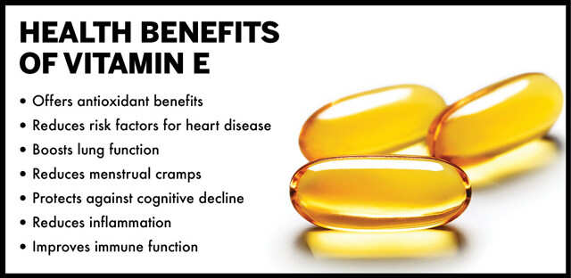 Health Benefits Of Vitamin E Infographic