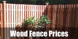 wood fence prices