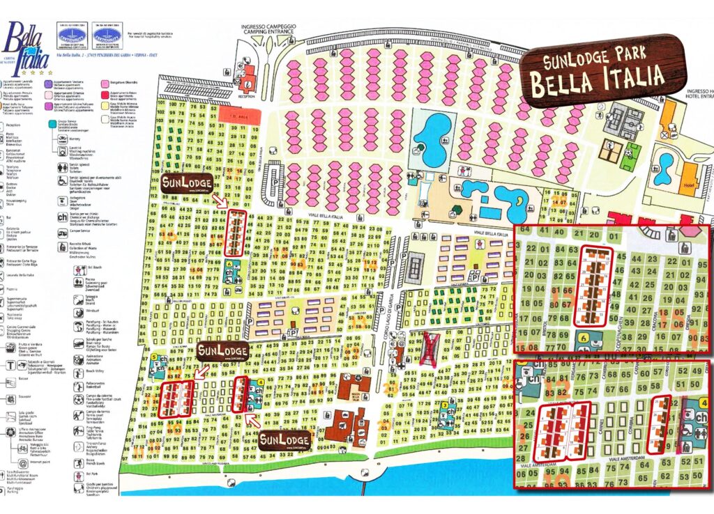 Parkplan Bella Italia (Lageplan) - Ferienparkguide