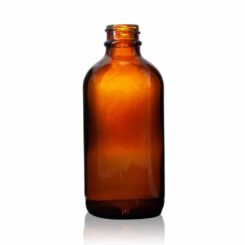 4 oz Boston Round Glass Bottle with 22-400 Neck Finish