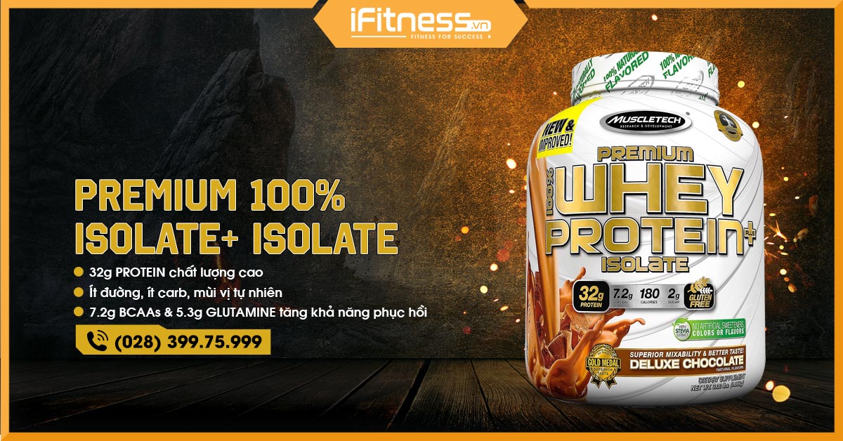 Sữa Tăng Cơ MuscleTech Premium 100% Whey Protein Isolate Plus 