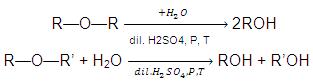 ethers-on-heating-with-dilute-H2SO4