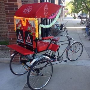 2010 KW of India Pedicab or Rickshaw  Black and Red