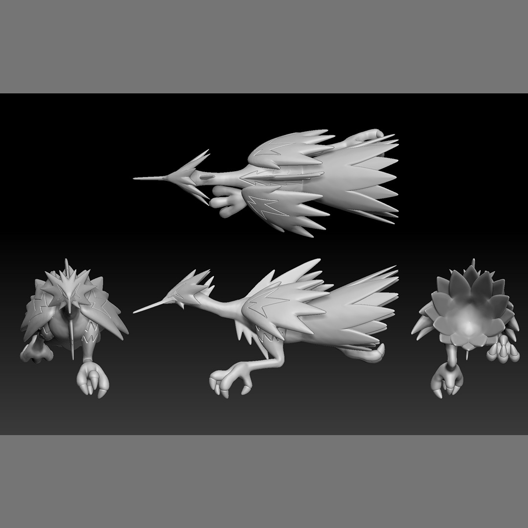 STL file Pokemon Galarian Zapdos・3D printer design to download・Cults