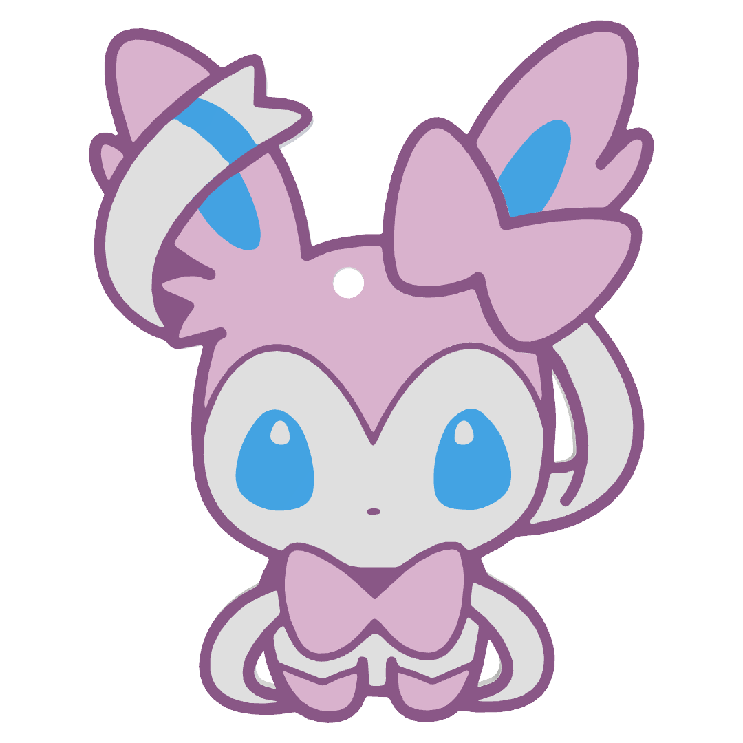 Archivo STL Chibi Sylveon Keychain・Modelo para descargar y imprimir en ...