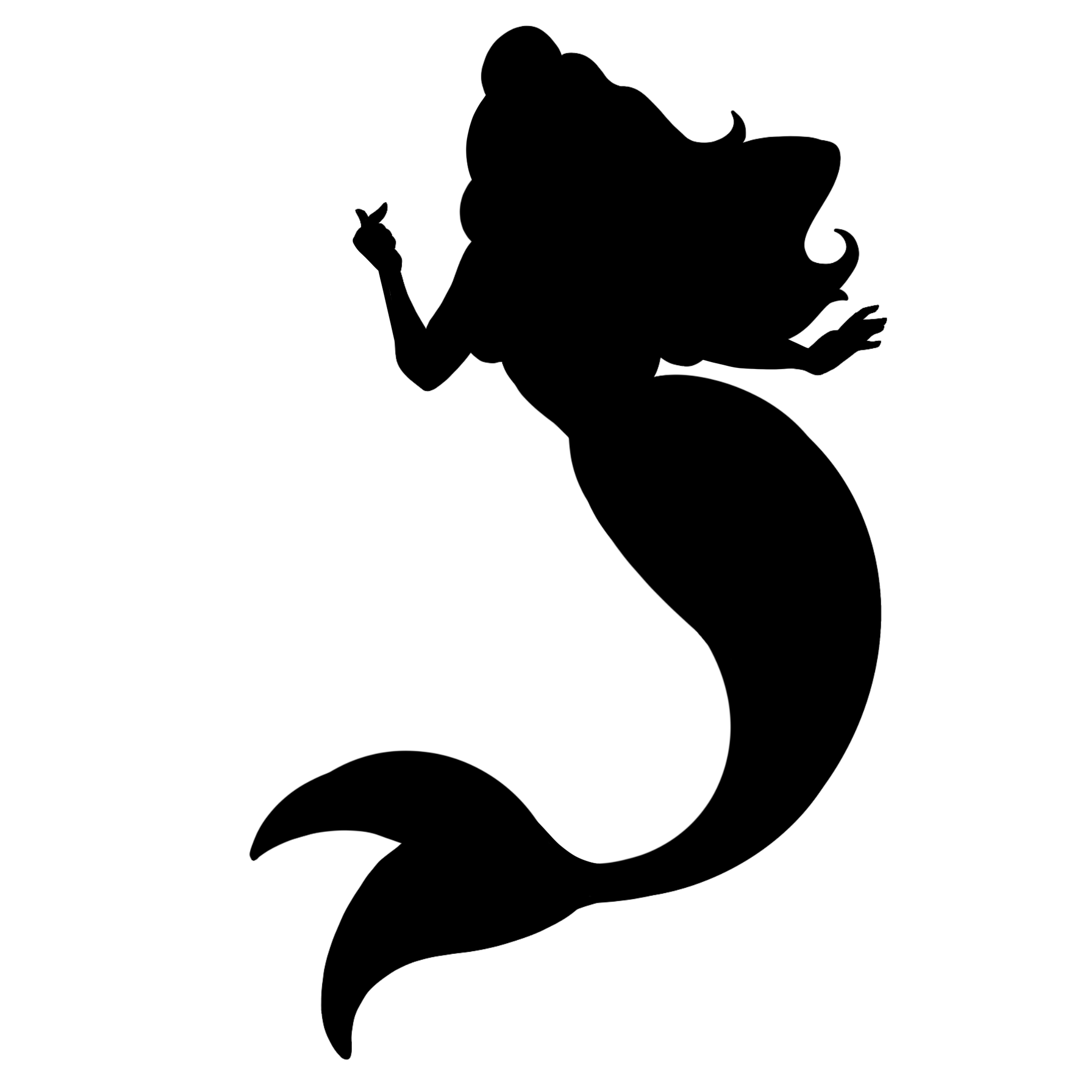 STL file Mermaid silhouette・3D printing idea to download・Cults