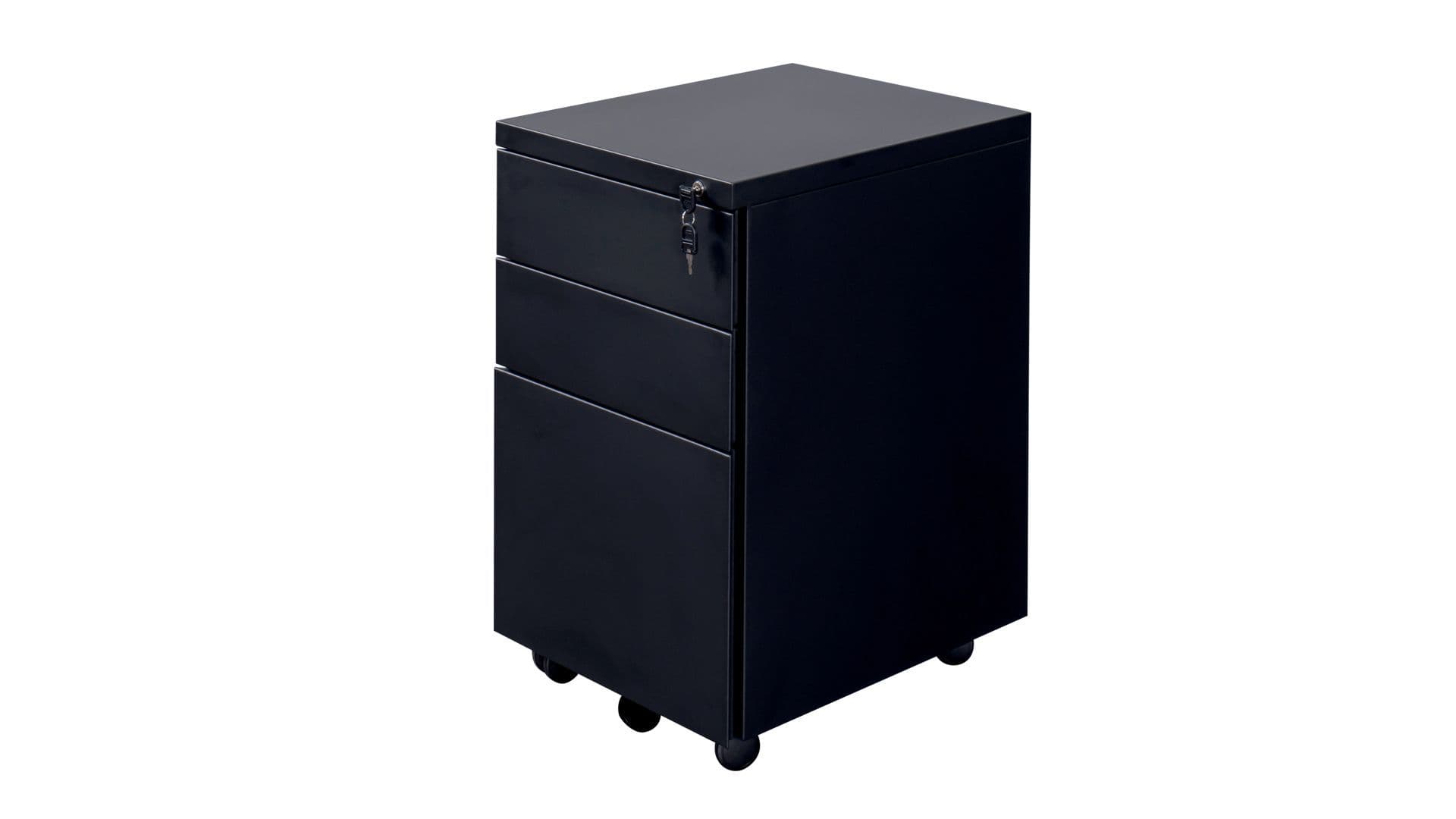 Metal Mobile Three Drawer Under Desk Pedestal | Three Drawer Desk ...