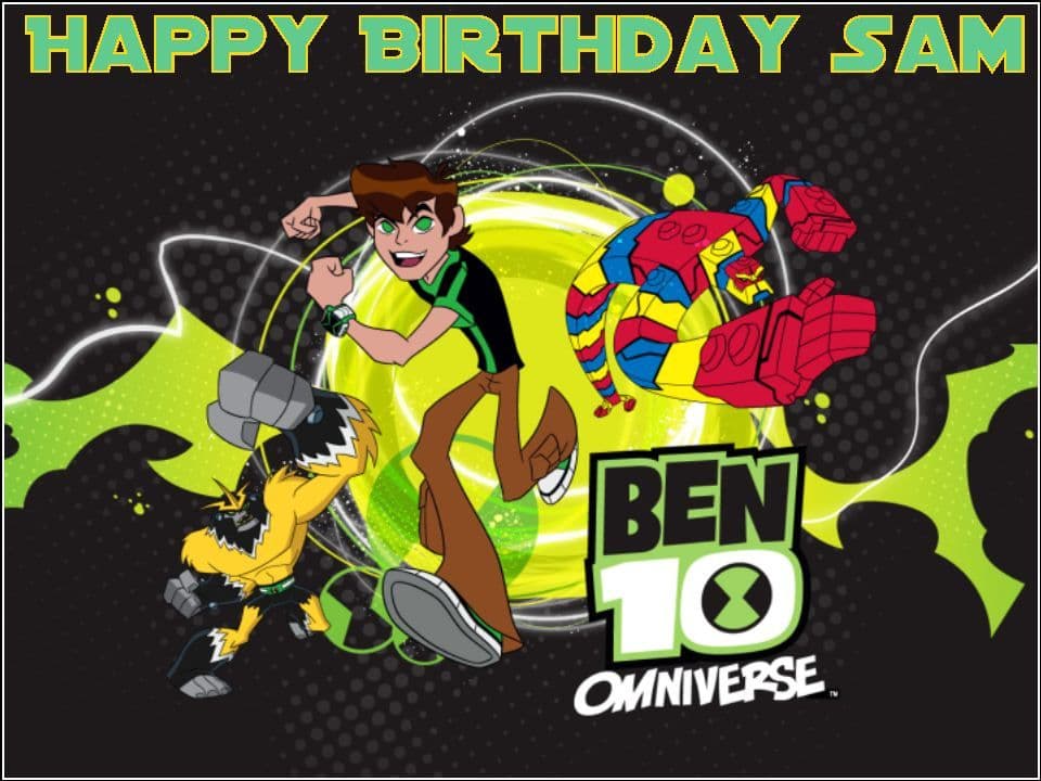 A4 Ben 10 Omniverse Edible Icing or Wafer Cake Top Topper