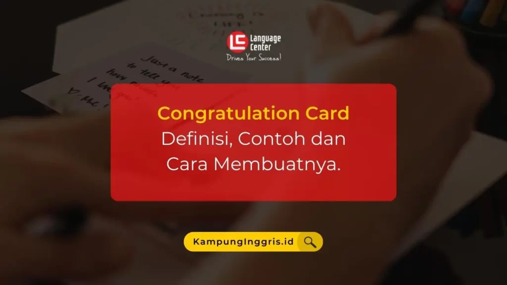 contoh congratulation card dalam bahasa Inggris