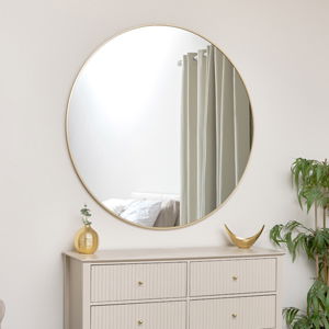 Extra Large Round Gold Wall Mirror 120cm x 120cm (1.2 M x 1.2 M)