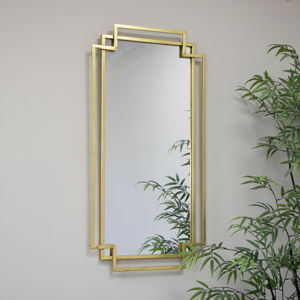 Gold Foiled Wall Mirror 94cm x 48cm