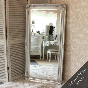 Large Silver Ornate Wall/Floor Mirror 158cm x 78cm