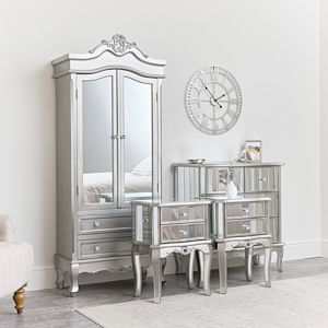 Mirrored Closet, Chest of Drawers & Pair of Bedsides - Tiffany Range