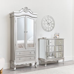 Mirrored Closet & Chest of Drawers - Tiffany Range 