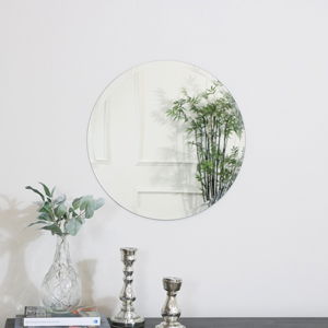 Round Frameless Bevelled Mirror 50cm x 50cm 