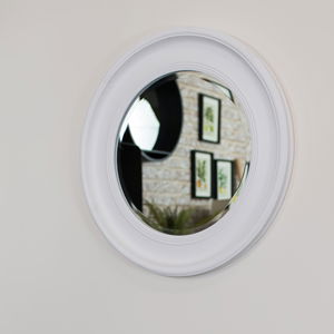 Round Vintage White Wall Mirror 60cm x 60cm