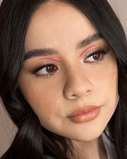 hot pink makeup look