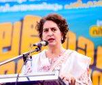 Congress General Secretary and Wayanad MP Priyanka Gandhi Vadra addresses a public gathering