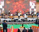 Eminent Singer, Sonu Nigam performs during the Rashtrapati Bhavan Diwas 2025 programme