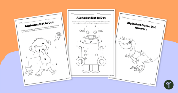 Go to Connect the Dots Printable Alphabet Worksheets teaching resource