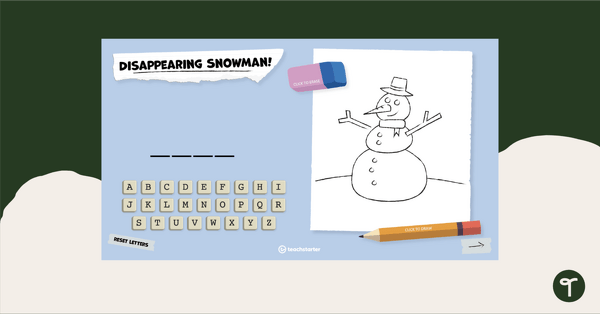 Go to Disappearing Snowman (Hangman Alternative) teaching resource