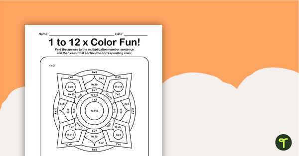 Go to Color by Number – Multiplication Fact Practice (Mixed) teaching resource