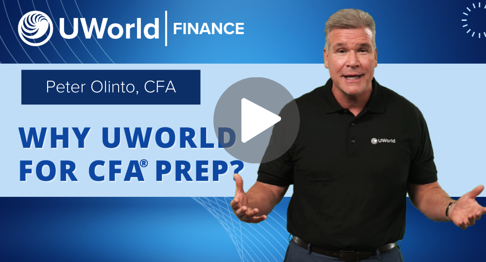 Peter Olino Talking about why select UWorld to pass the CFA Charter