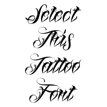 Tattoo Fonts  Lettering  Number Tattoo Style Font Files