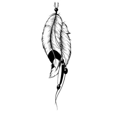 Cool Indian Feathers Tattoo