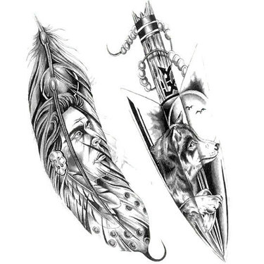 Indian Feather Arrow Tattoo