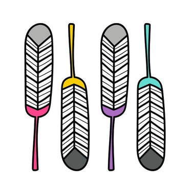 Simple Indian Feather Tattoo