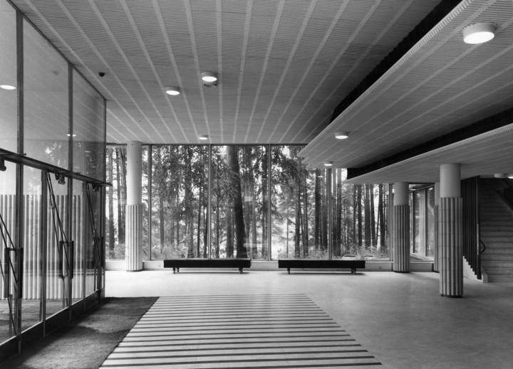 The lobby in the main building, University of Jyväskylä, the Aalto’s Campus