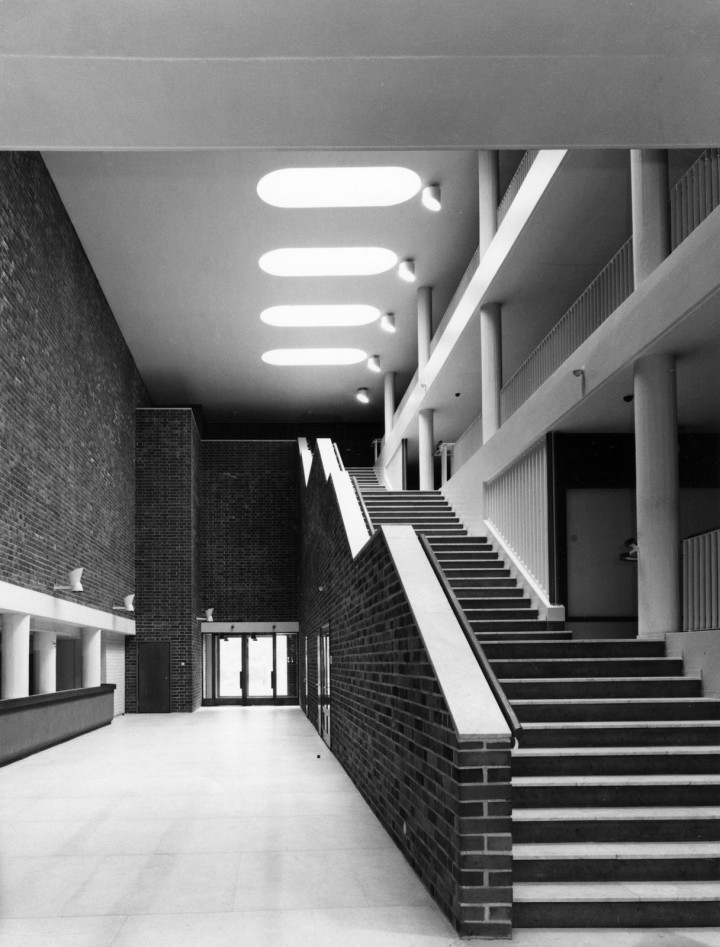 The staircase in the main building, University of Jyväskylä, the Aalto’s Campus