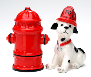 Salt & Pepper Shakers - Dalmatian and Hydrant