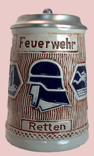 Beer Stein - Firefighter Old World Stein #2, German