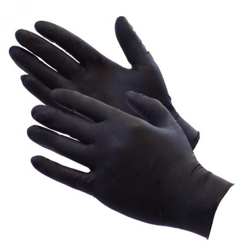 HEAVY DUTY Black Nitrile BBQ Gloves 100 Pack (Pit Masters Choice!)