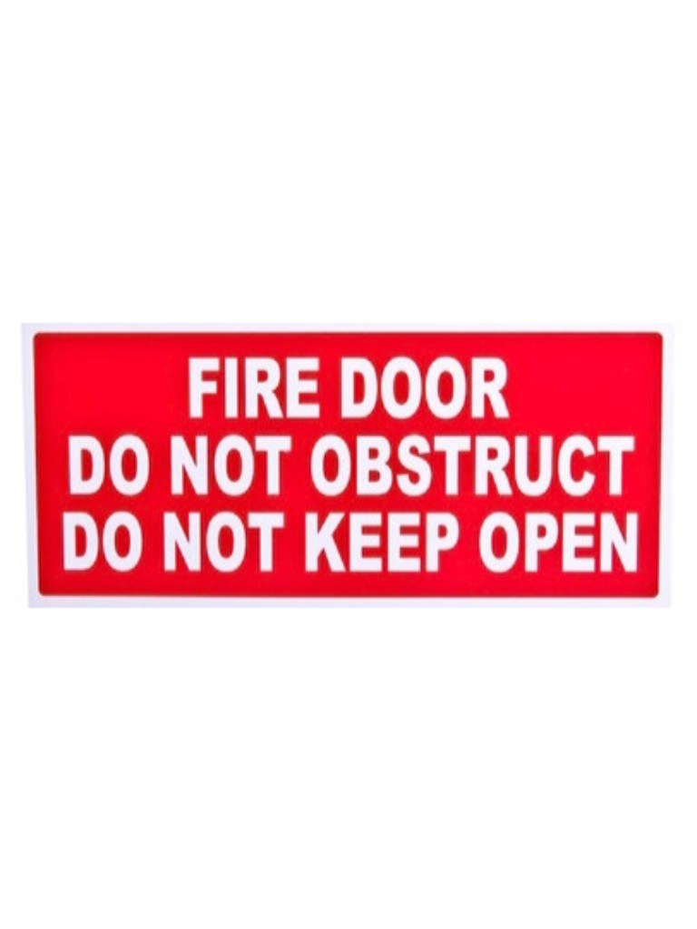 Fire Door Do Not Obstruct Do Not Keep Open - Green Sign