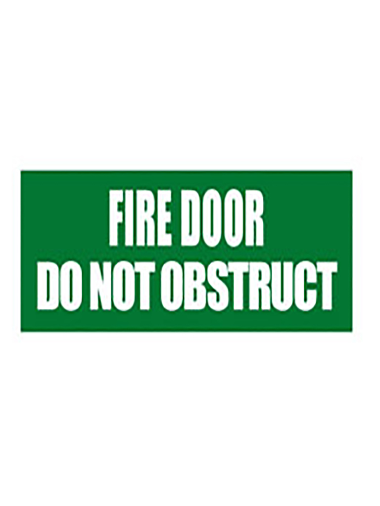 Fire Door Do Not Obstruct - Sticker