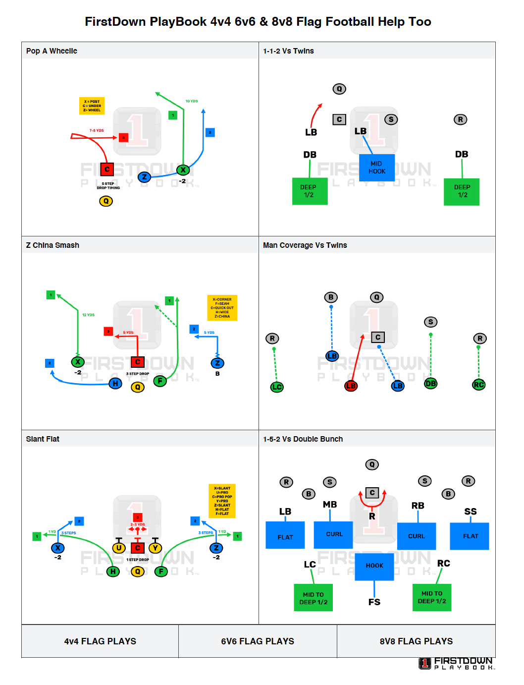 4v4 6v6 & 8v8 Flag Football Help? Yup.