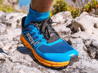 inov-8 TrailFly G 270 V2 Trail Running Shoe worn by an athlete