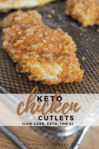 An extra crispy keto chicken cutlets recipe that can also be made in the air fryer? Sounds good to me! This recipe uses simple ingredients, takes just 30 minutes and is grain free, gluten free, ketogenic, and low carb!