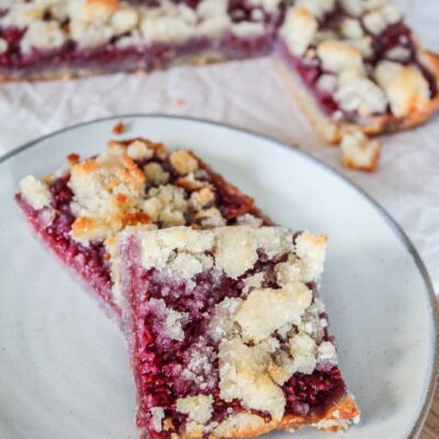 Keto Raspberry Crumble Bars