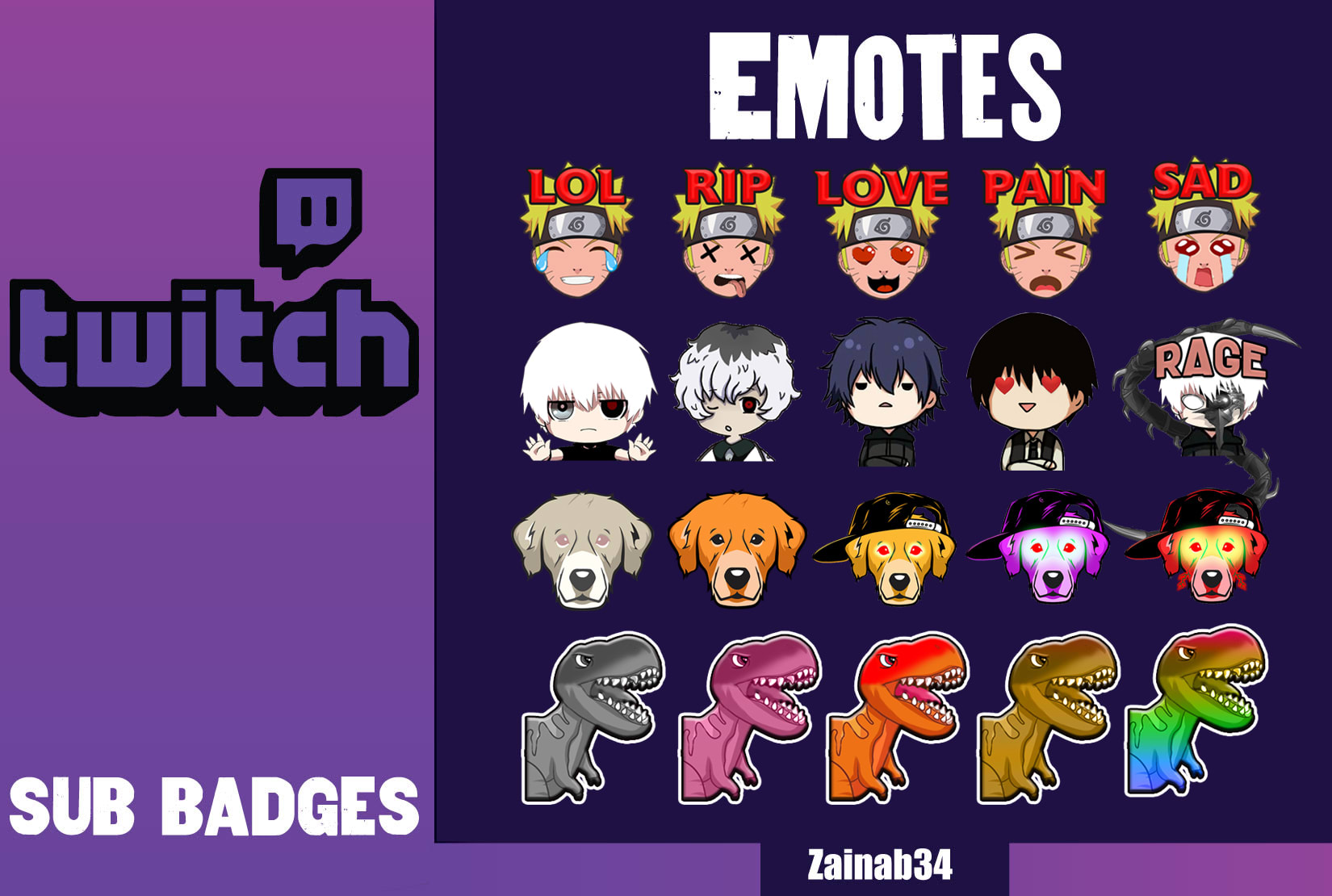 animestartwitchbadges  Twitchbadges