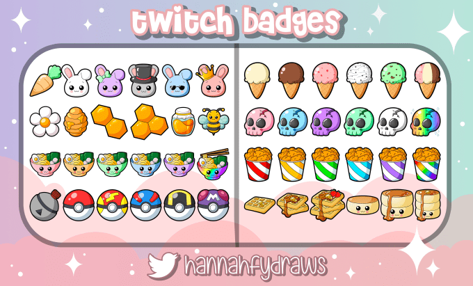 Create custom anime twitch emotes or sub badges by Mapinn  Fiverr