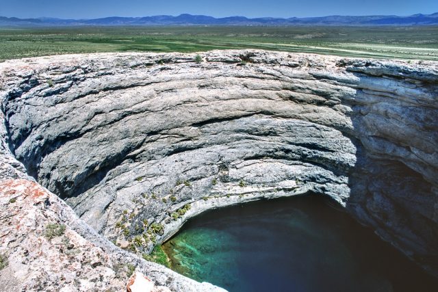 Best Diana's Punchbowl Hot Springs in Nevada