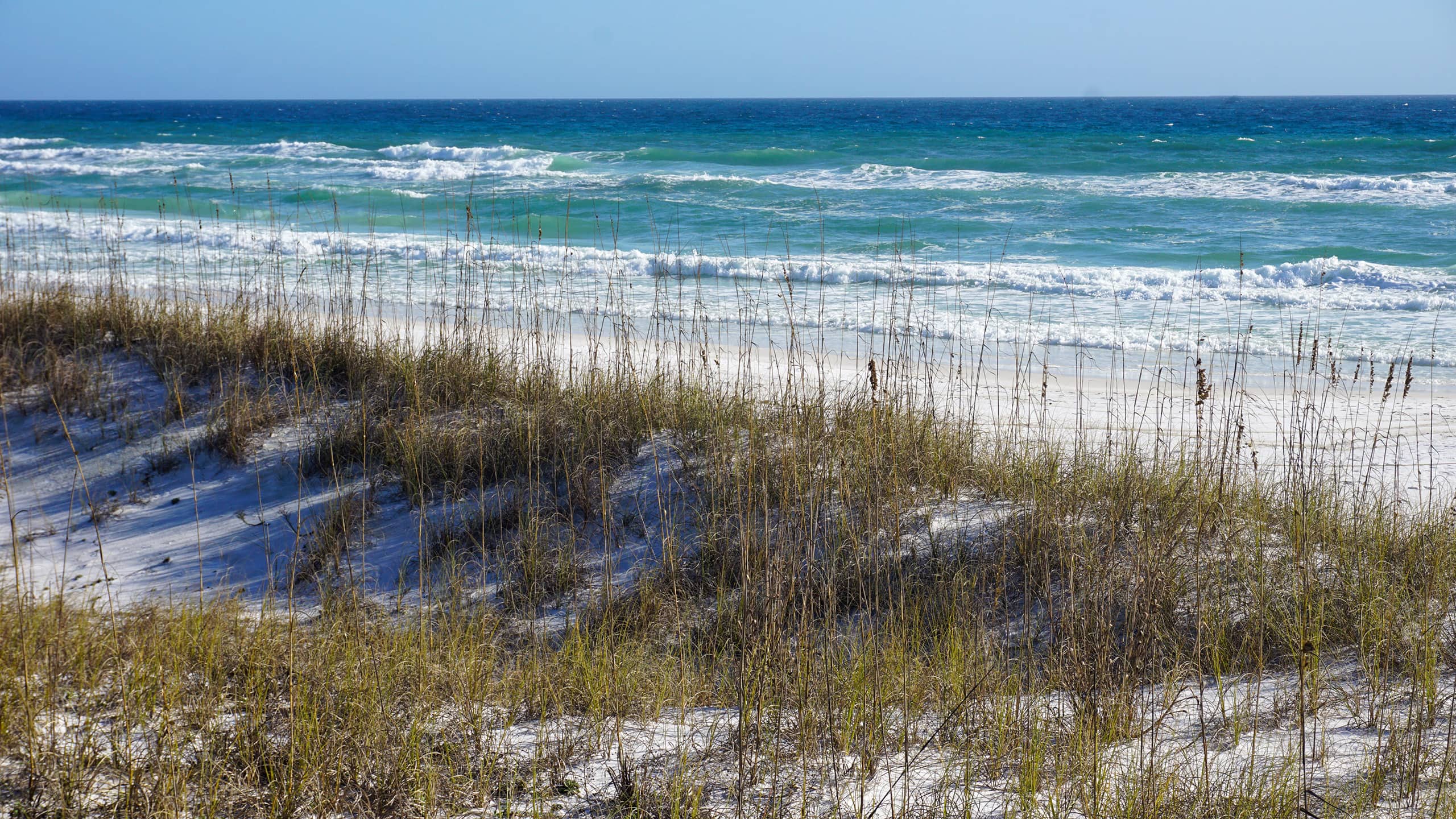 Beach with emerald waters